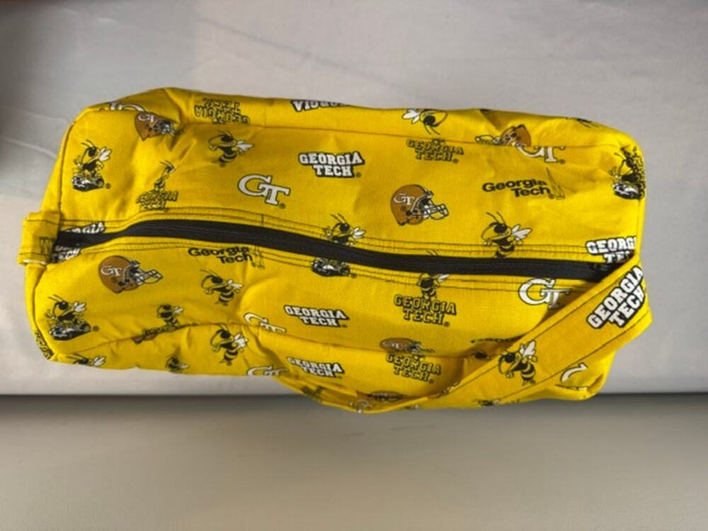 Georgia Tech Yellow Jackets Shoulder Bag Purse GT Buzz Football Gold Zip Tote